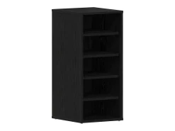 Zapatero de roble negro 32x35x70 cm en madera compuesta