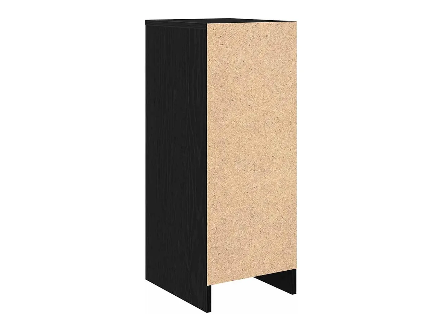Zapatero de roble negro 29,5x34x76 cm madera de ingeniería