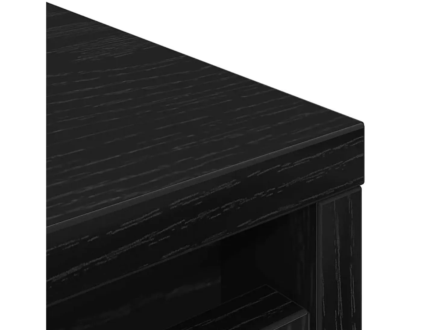 Zapatero de roble negro 29,5x34x76 cm madera de ingeniería