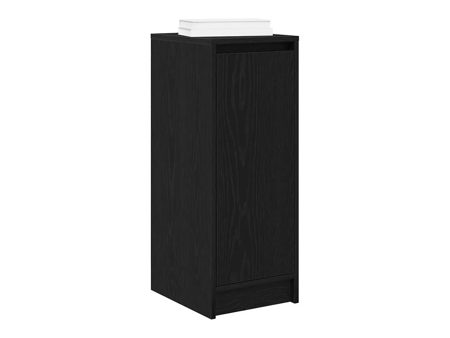 Zapatero de roble negro 29,5x34x76 cm madera de ingeniería