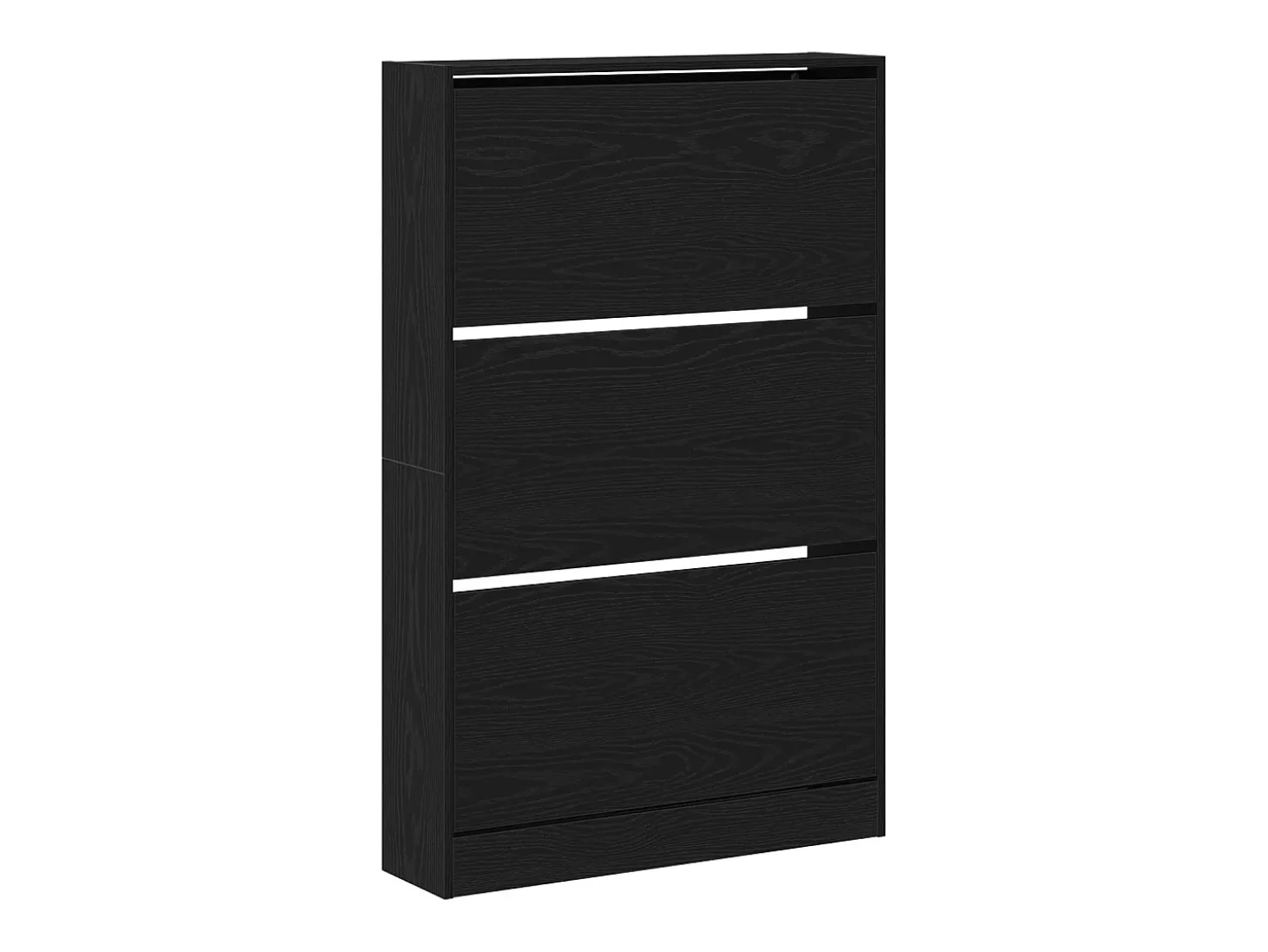 Zapatero de roble negro 80x21x125,5 cm Madera de ingeniería