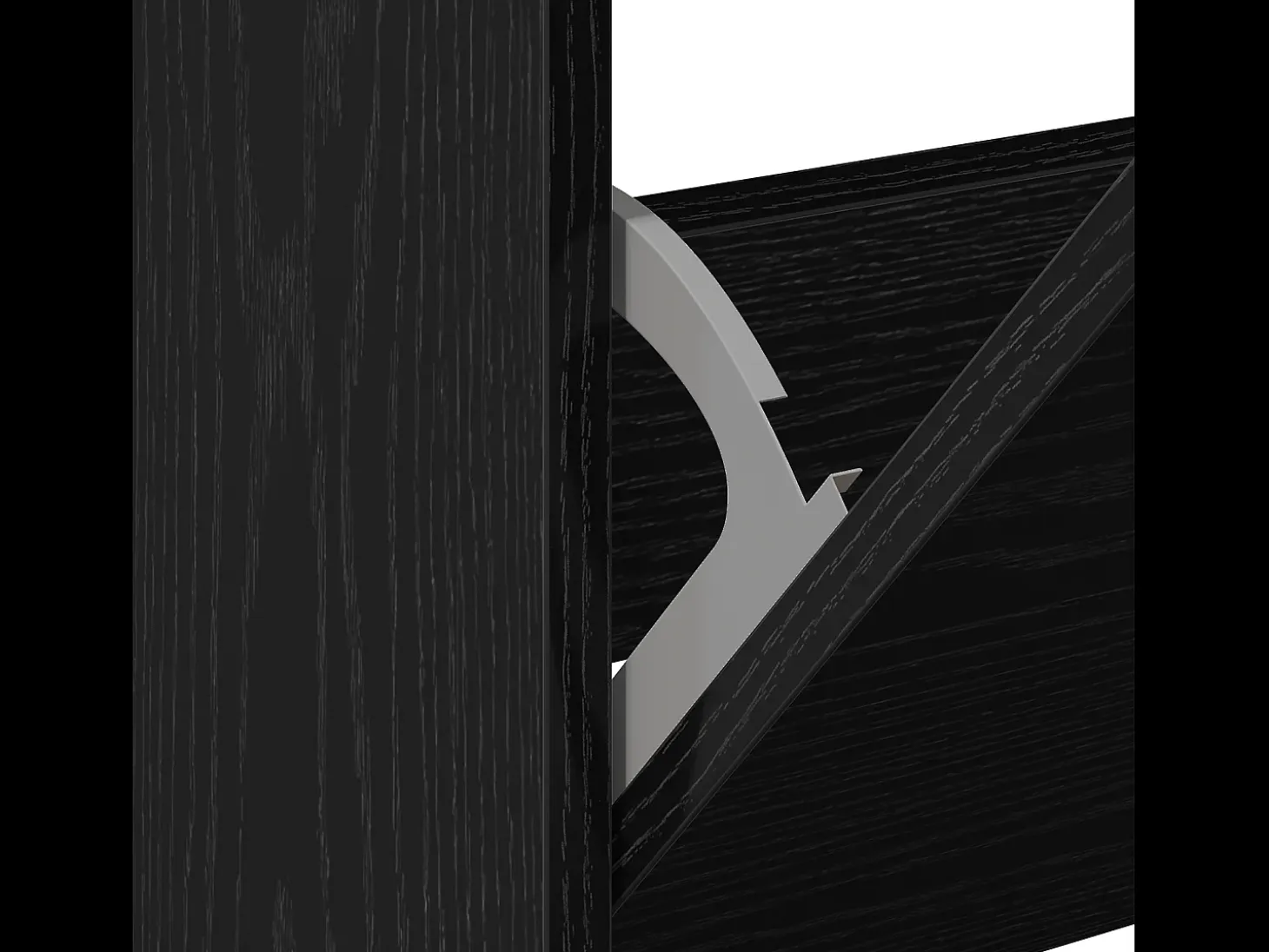 Zapatero de roble negro 80x21x125,5 cm Madera de ingeniería