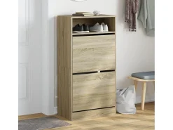 Zapatero de roble Sonoma 60x34x116cm Madera de ingeniería