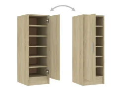 Zapatero de roble Sonoma 32x35x92 cm Madera de ingeniería