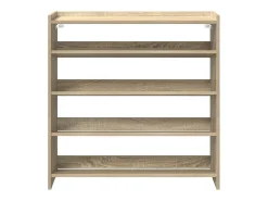 Zapatero de roble Sonoma 80x25x81 cm madera de ingeniería