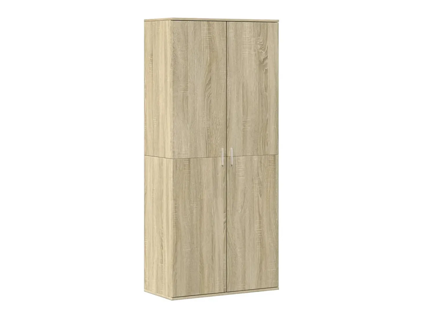 Zapatero de roble Sonoma de 80 x 39 x 178 cm de madera de ingeniería