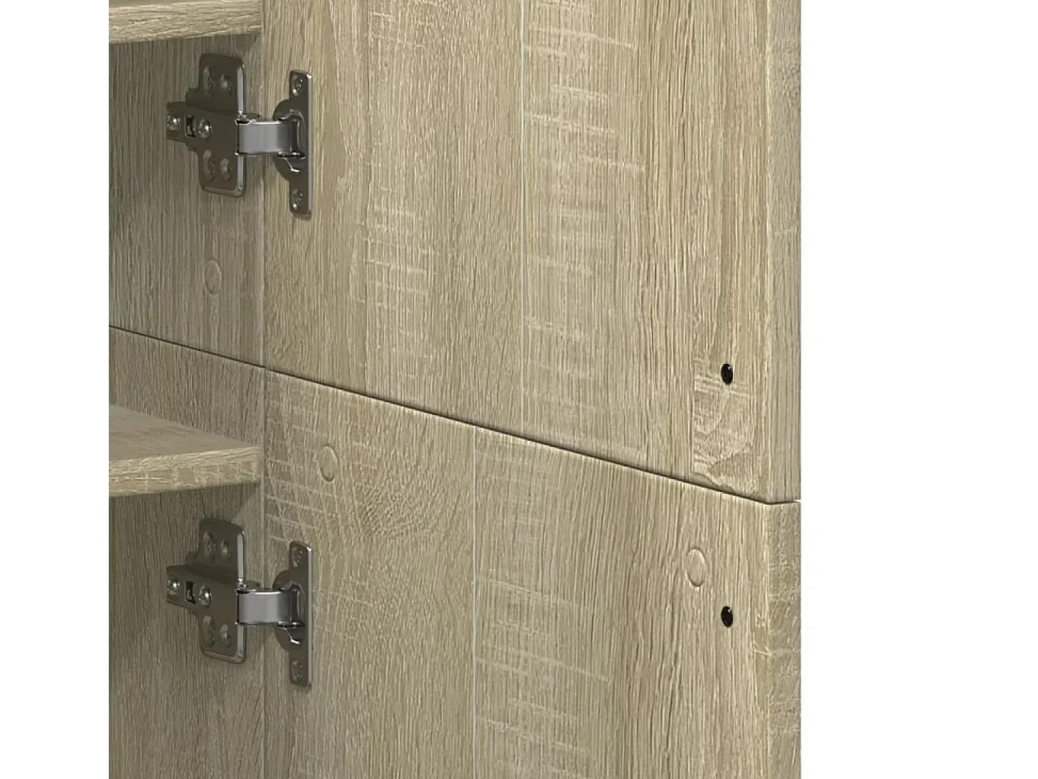 Zapatero de roble Sonoma de 80 x 39 x 178 cm de madera de ingeniería