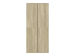 Zapatero de roble Sonoma de 80 x 39 x 178 cm de madera de ingeniería