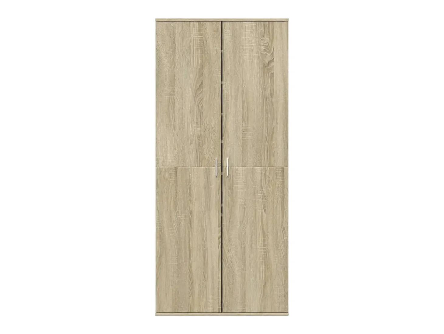 Zapatero de roble Sonoma de 80 x 39 x 178 cm de madera de ingeniería