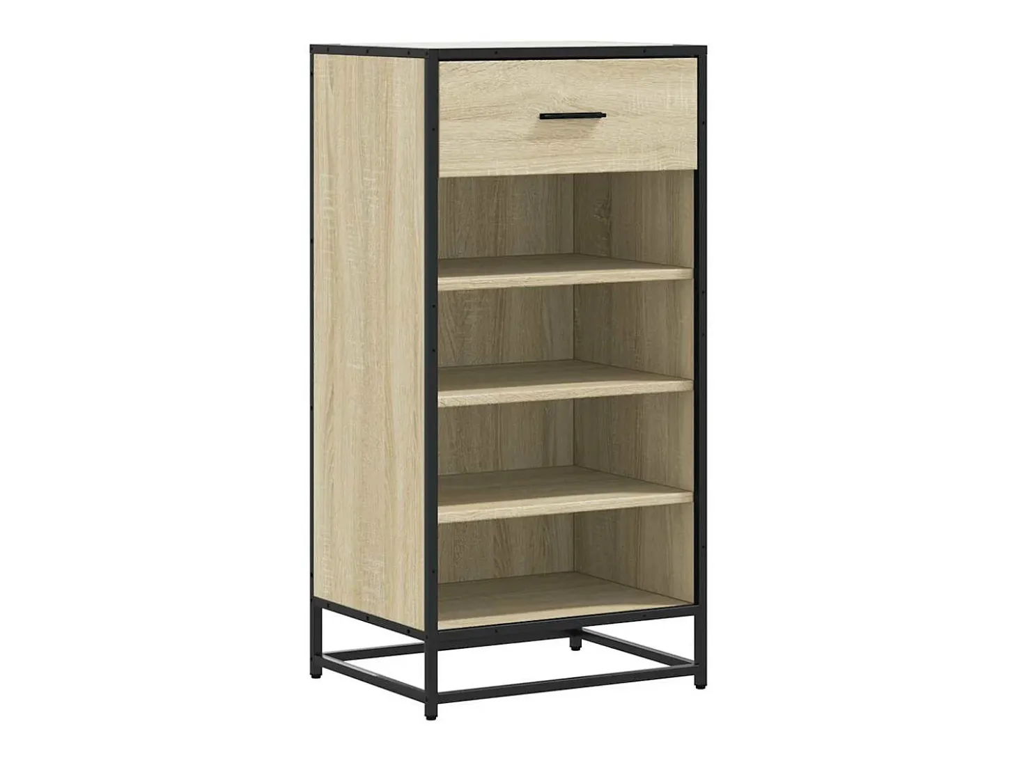 Zapatero de roble Sonoma 48x38x97,5 cm madera de ingeniería