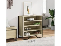Zapatero de roble Sonoma 80x38x78 cm madera de ingeniería