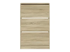 Zapatero de roble Sonoma 80x21x125,5cm madera de ingeniería