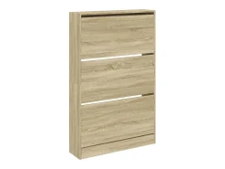 Zapatero de roble Sonoma 80x21x125,5cm madera de ingeniería