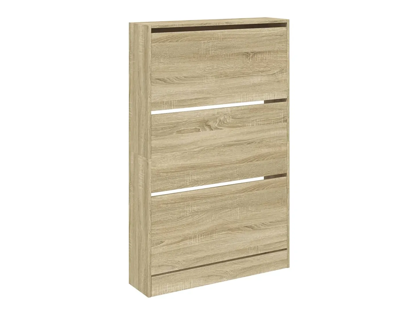 Zapatero de roble Sonoma 80x21x125,5cm madera de ingeniería