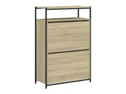 Zapatero de roble Sonoma 75x34x112cm madera de ingeniería