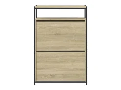 Zapatero de roble Sonoma 75x34x112cm madera de ingeniería