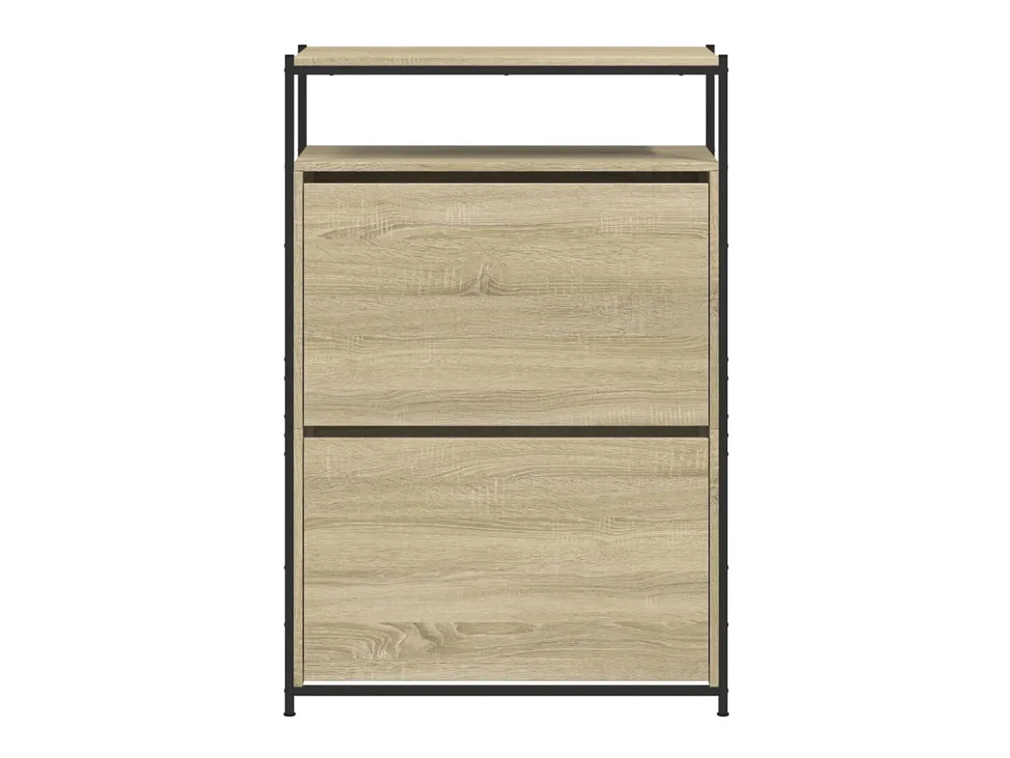 Zapatero de roble Sonoma 75x34x112cm madera de ingeniería