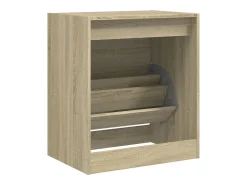 Zapatero de roble Sonoma 60x42x69 cm madera de ingeniería