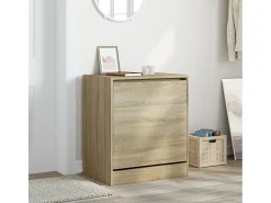 Zapatero de roble Sonoma 60x42x69 cm madera de ingeniería