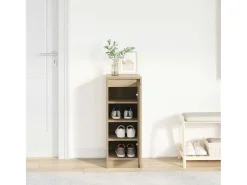 Zapatero de roble Sonoma 29,5x34x76 cm madera de ingeniería