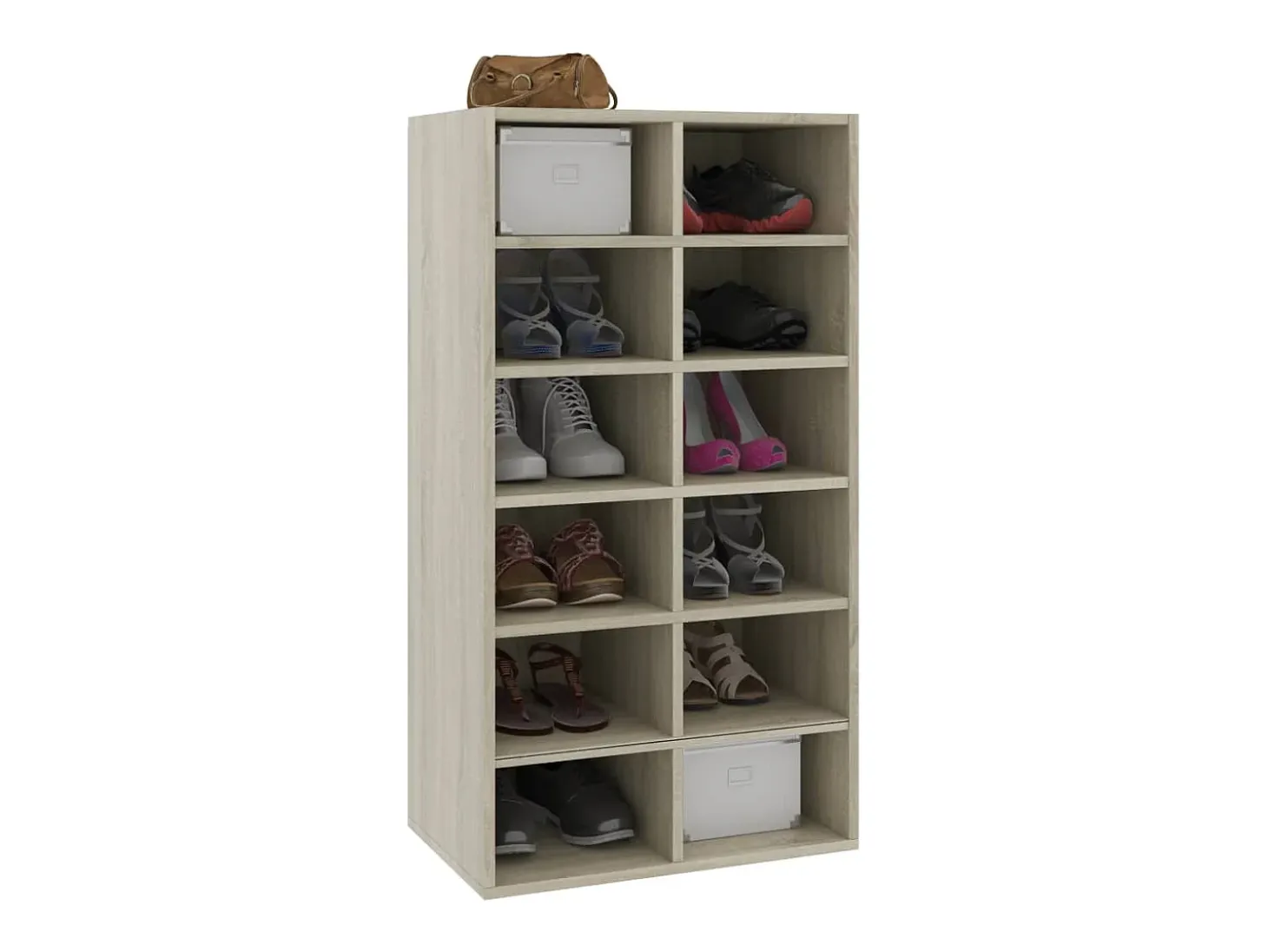 Zapatero de roble Sonoma 54x34x100,5 cm