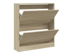 Zapatero de roble Sonoma 80x21x87,5 cm madera de ingeniería