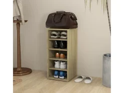 Zapatero de roble Sonoma 31,5 x 35 x 70 cm Madera de ingeniería