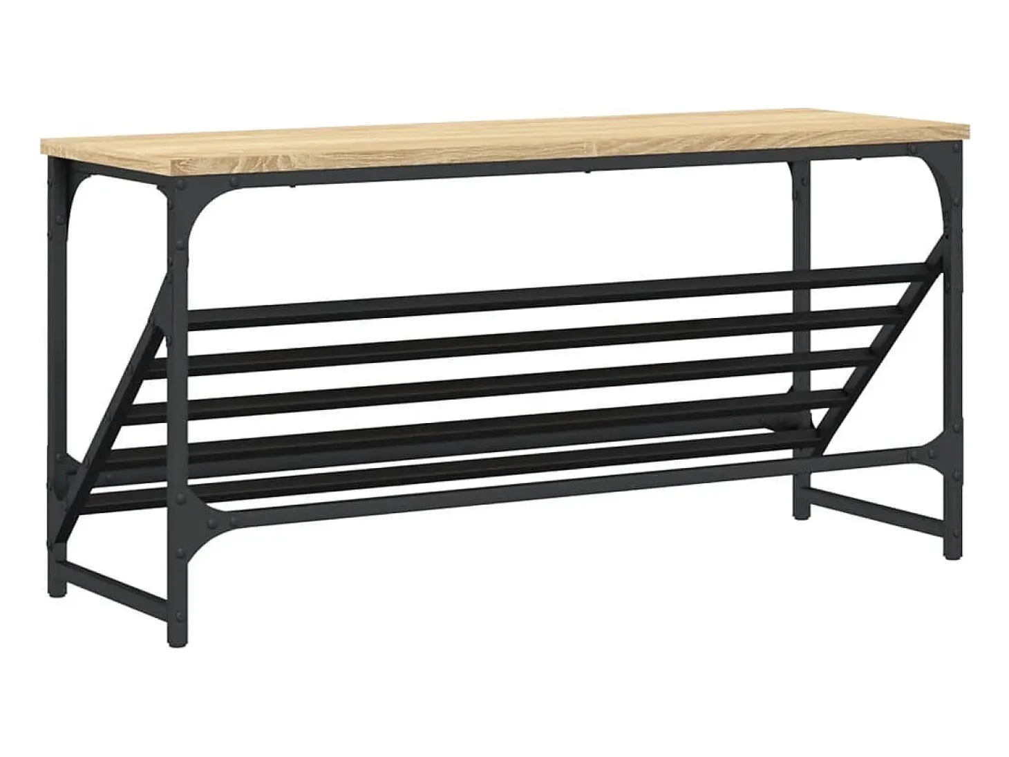 Zapatero de roble Sonoma 90x30x45 cm madera de ingeniería