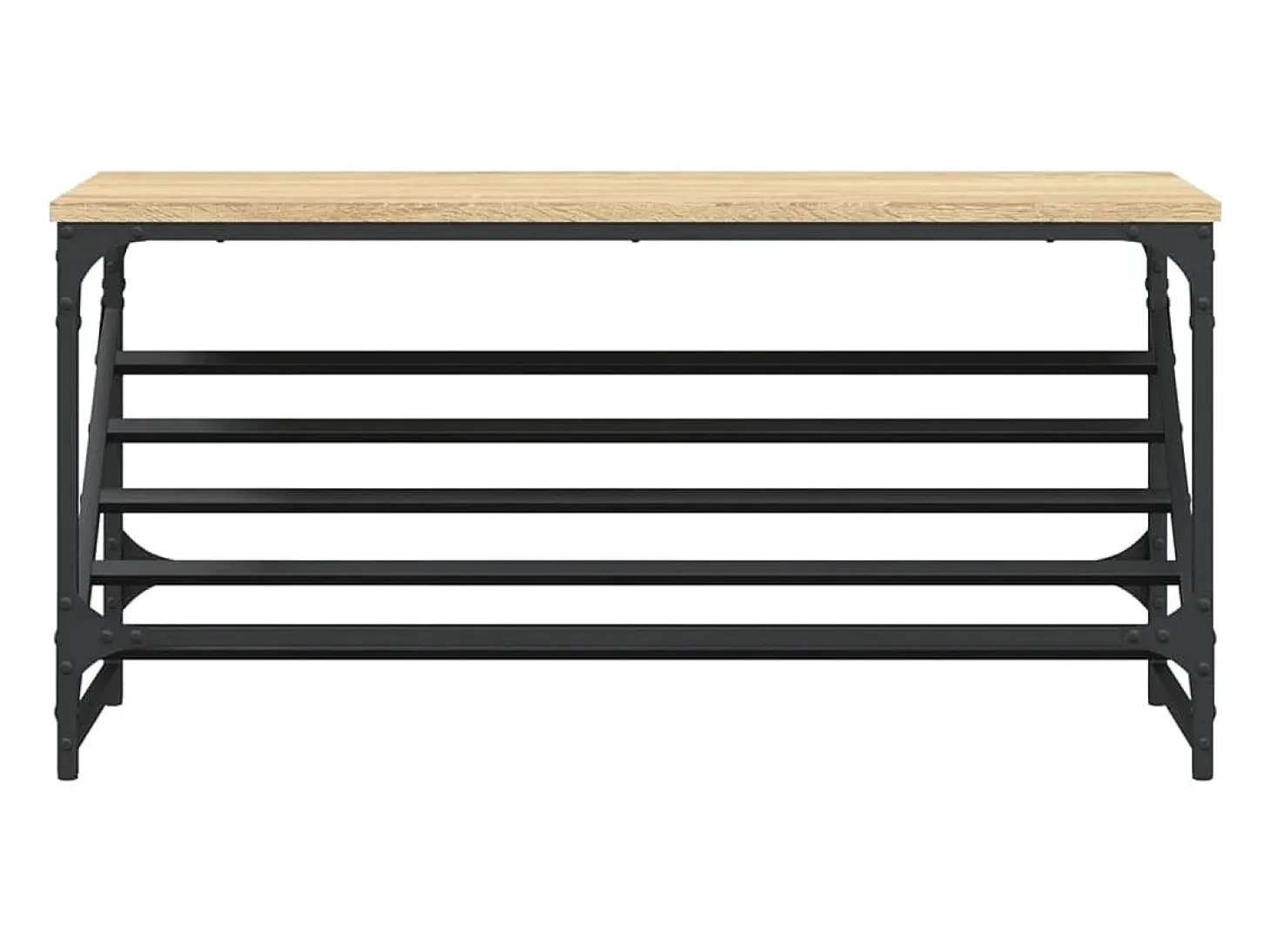 Zapatero de roble Sonoma 90x30x45 cm madera de ingeniería