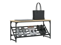 Zapatero de roble Sonoma 90x30x45 cm madera de ingeniería