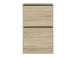Zapatero de roble Sonoma 60x34x96,5 cm madera de ingeniería