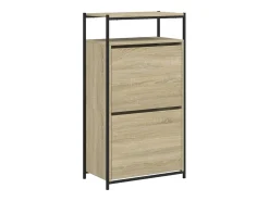 Zapatero de roble Sonoma 60x34x112cm madera de ingeniería