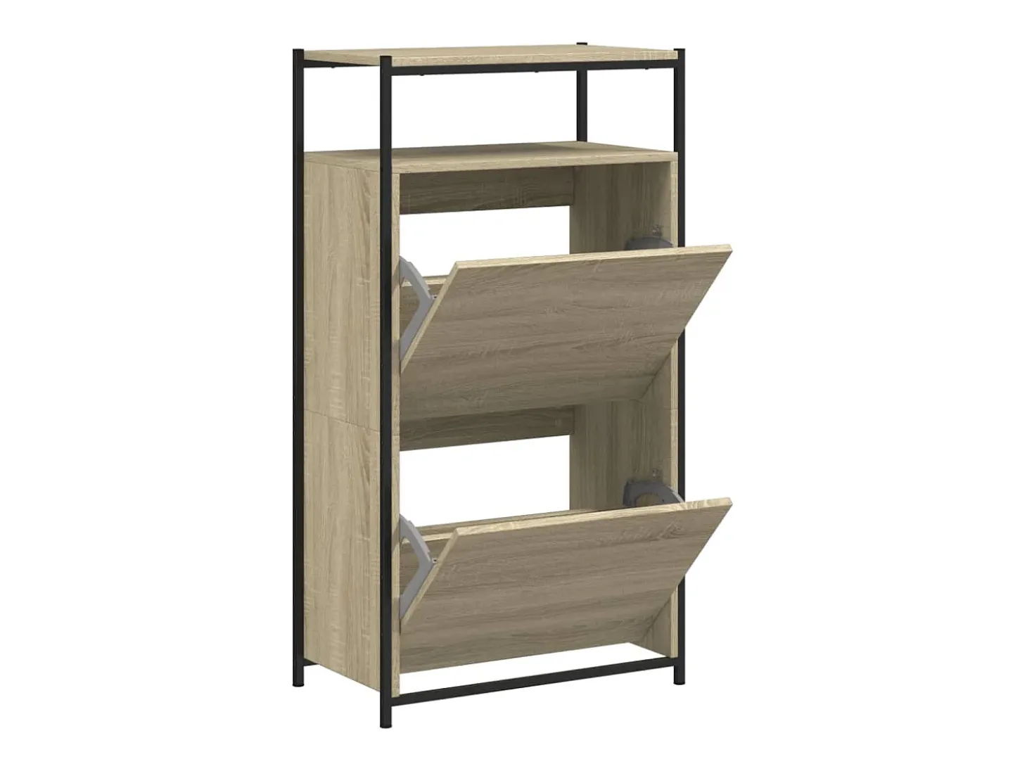 Zapatero de roble Sonoma 60x34x112cm madera de ingeniería