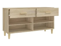 Zapatero de roble Sonoma de 102 x 35 x 55 cm de madera de ingeniería