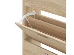 Zapatero de roble Sonoma de 63 x 24 x 103 cm de madera de ingeniería