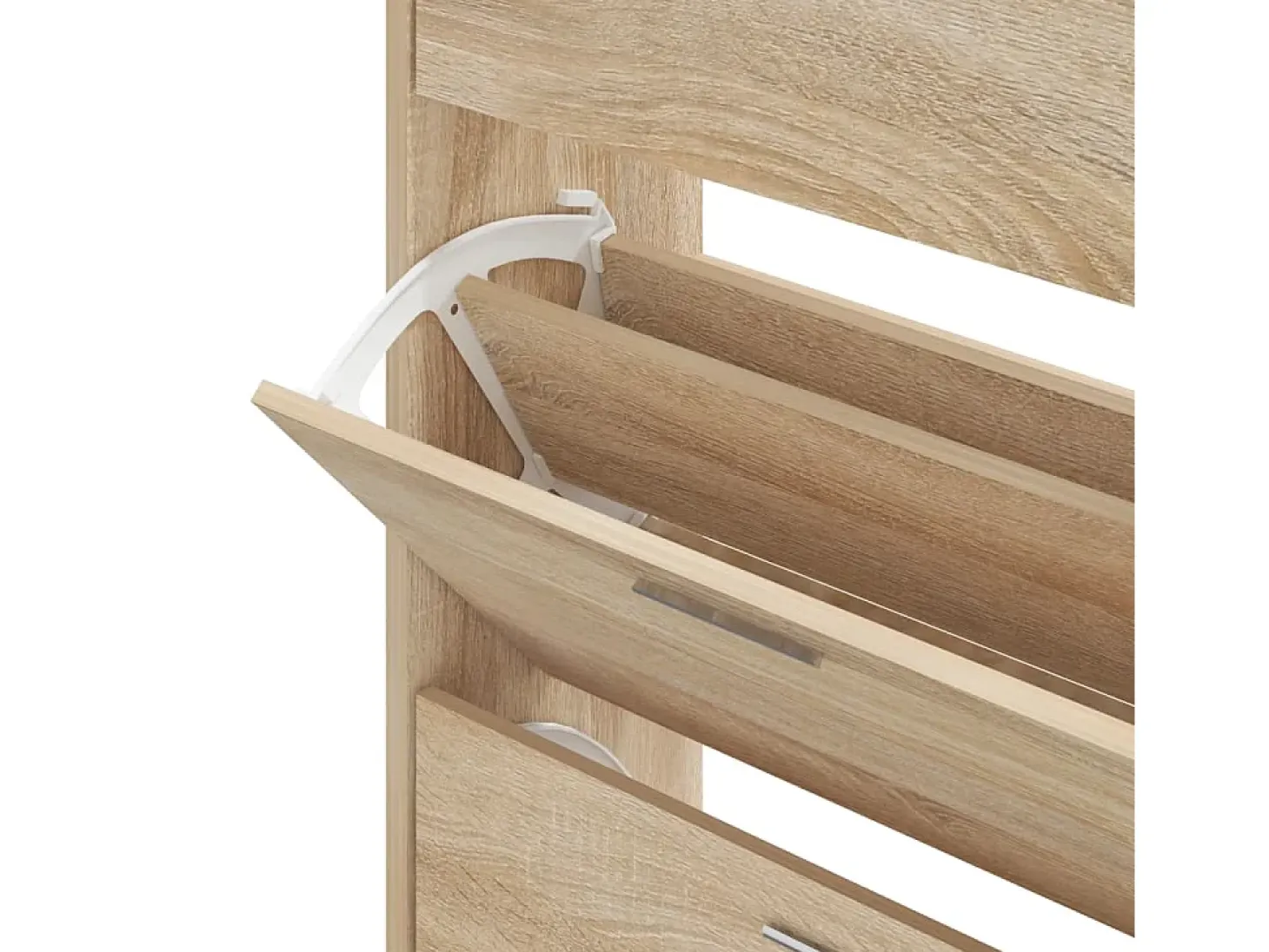 Zapatero de roble Sonoma de 63 x 24 x 103 cm de madera de ingeniería