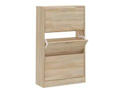 Zapatero de roble Sonoma de 63 x 24 x 103 cm de madera de ingeniería