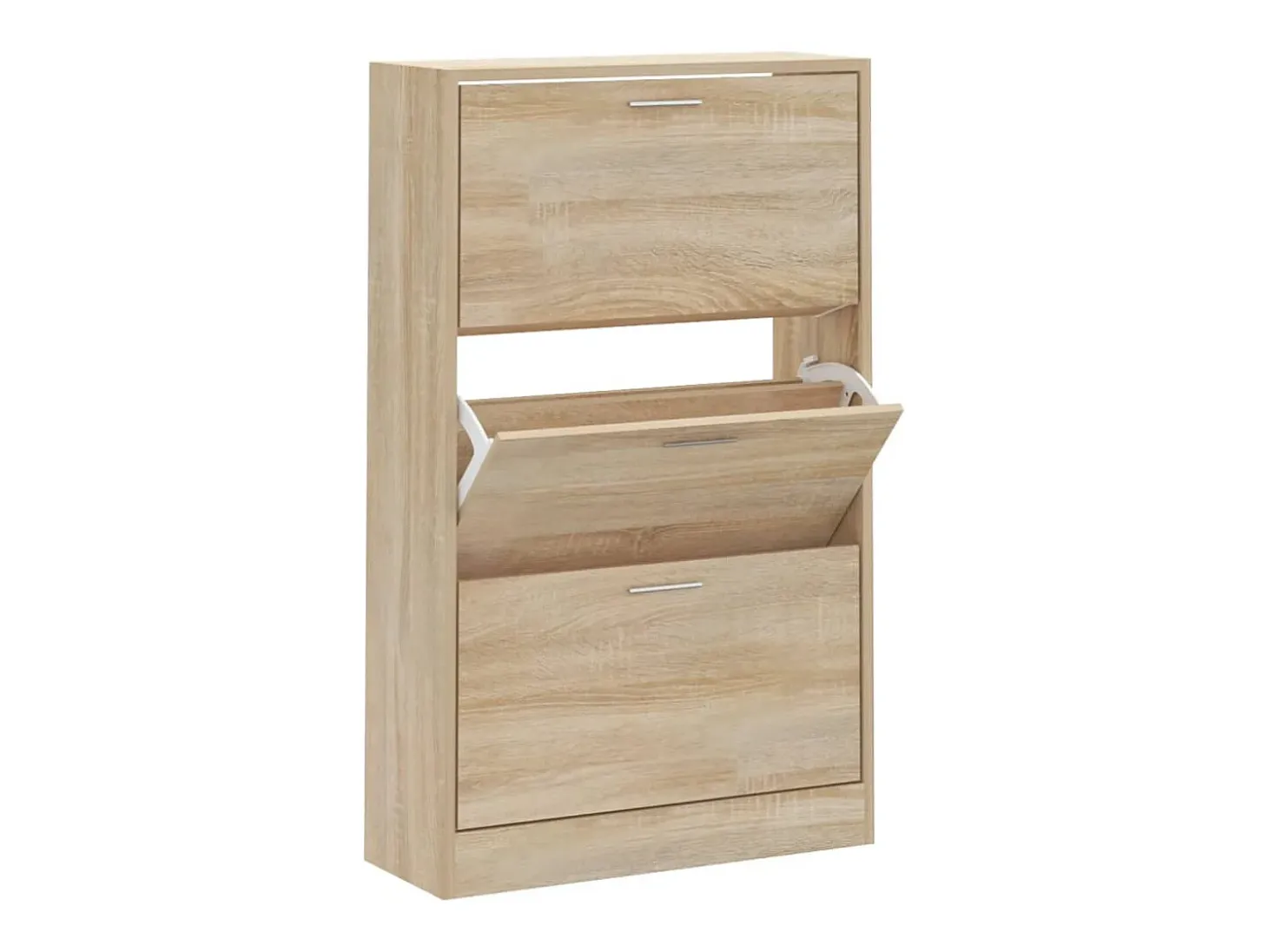 Zapatero de roble Sonoma de 63 x 24 x 103 cm de madera de ingeniería