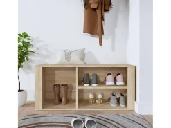 Zapatero de roble Sonoma de 100 x 35 x 45 cm de madera de ingeniería