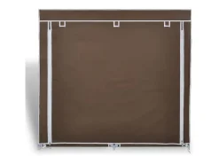 Zapatero de tela con cubierta marrón 115x28x110 cm ES124520