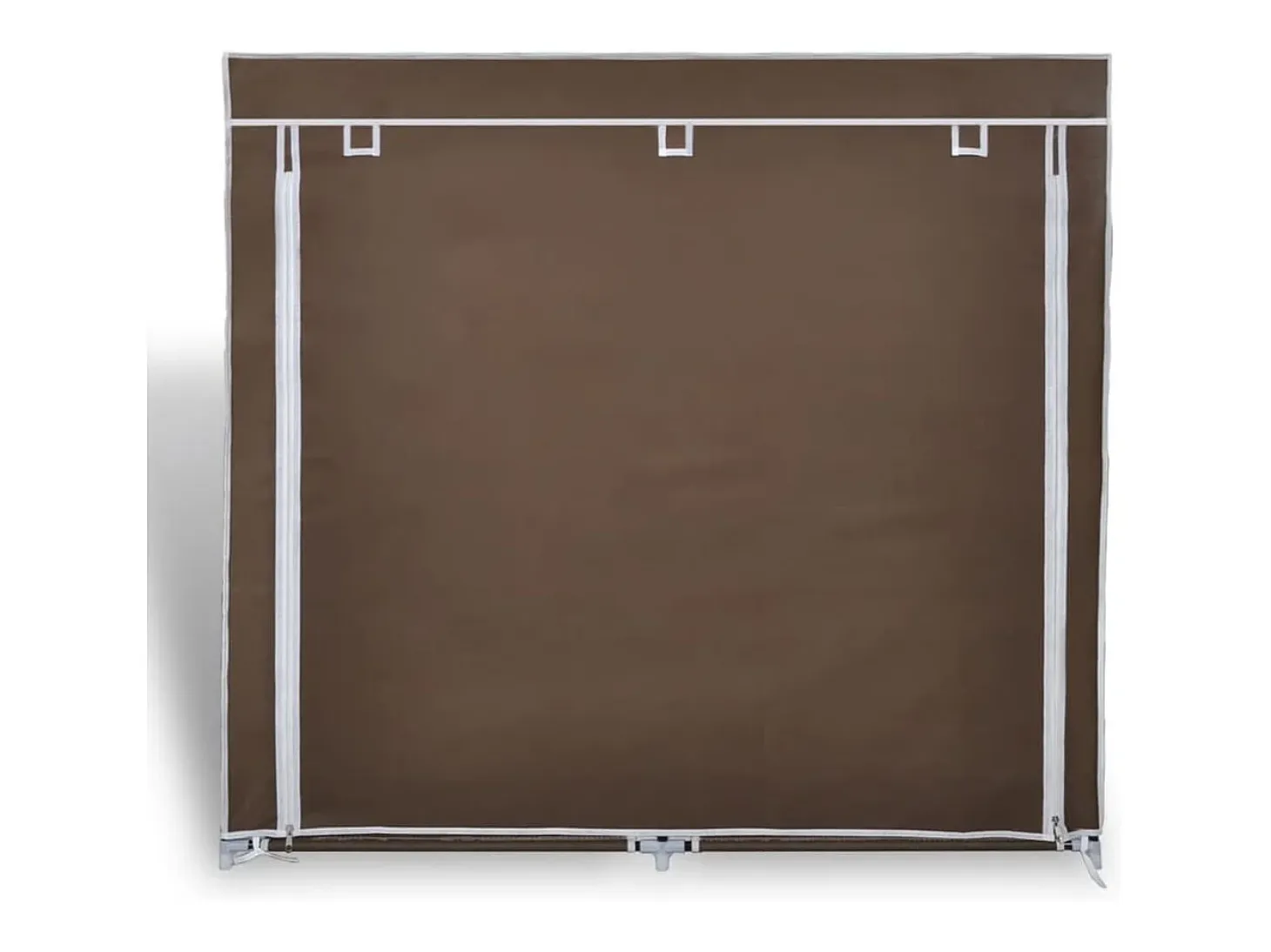 Zapatero de tela con cubierta marrón 115x28x110 cm ES124520