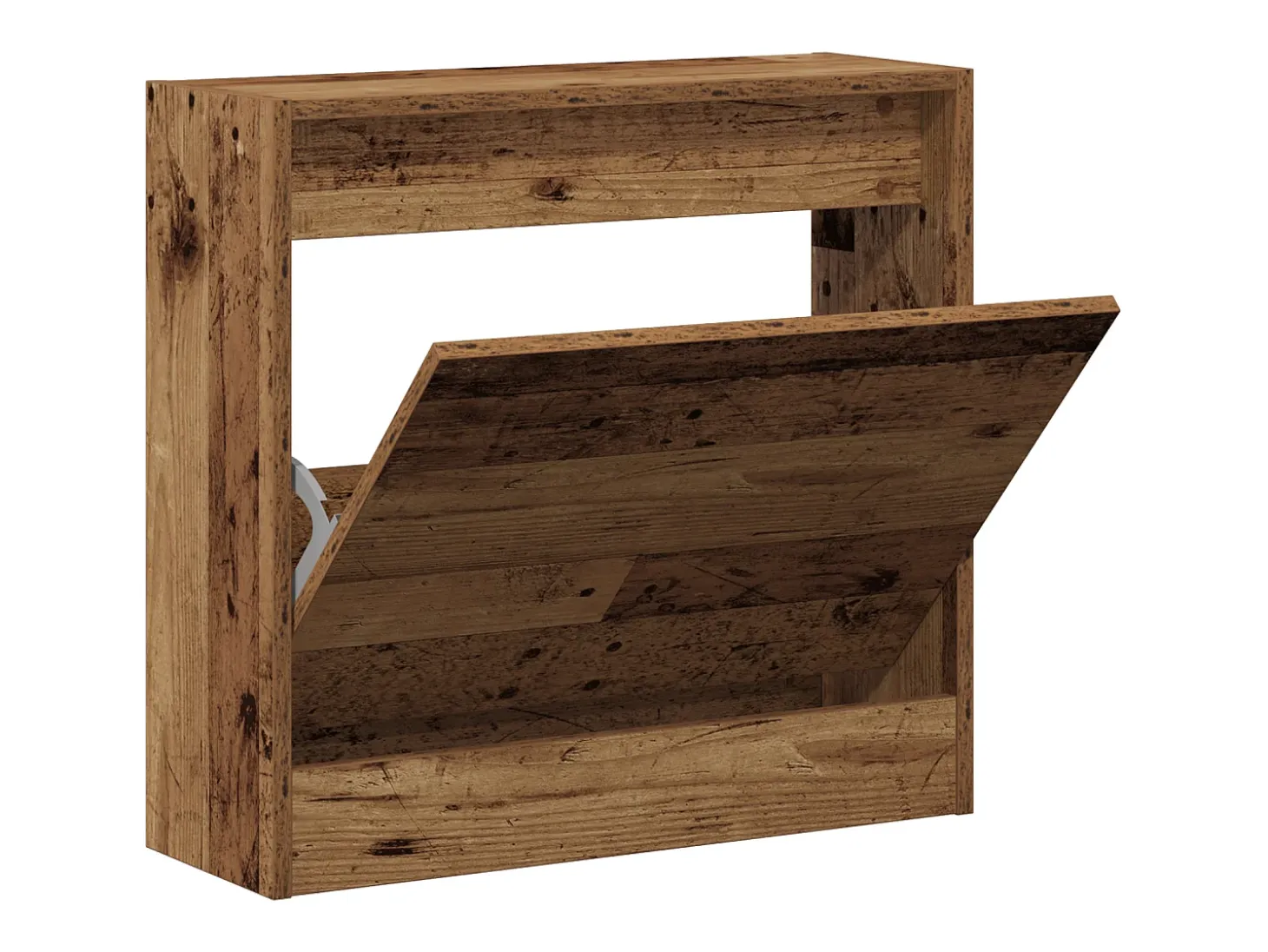 Zapatero en madera vieja 60x21x57 cm en madera técnica