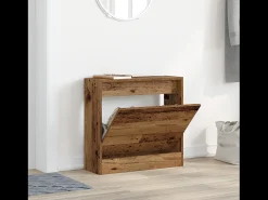 Zapatero en madera vieja 60x21x57 cm en madera técnica