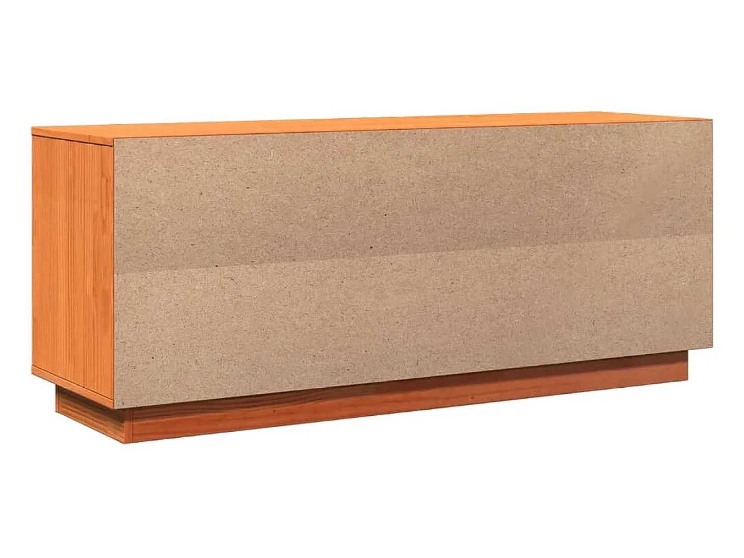 Zapatero encerado marrón 110x34x45 cm madera maciza de pino