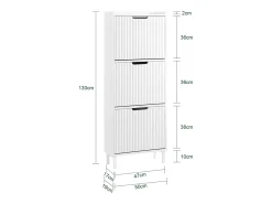Zapatero Estrecho con 3 Solapas Organizador FSR177-H-W SoBuy ES
