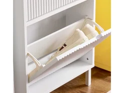 Zapatero Estrecho con 3 Solapas Organizador FSR177-H-W SoBuy ES