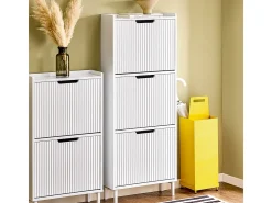 Zapatero Estrecho con 3 Solapas Organizador FSR177-H-W SoBuy ES