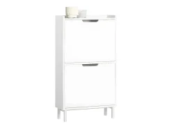 Zapatero Estrecho con 2 Solapas Organizador para Zapatos de Entrada 50 x 19 x 91 cm Blanco FSR151-W SoBuy ES