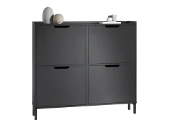 Zapatero Estrecho con 4 Solapas Organizador para Zapatos de Entrada 100 x 19 x 90 cm Gris FSR100-HG SoBuy ES
