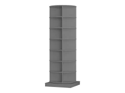 Zapatero giratorio de 360°, 7 niveles, capacidad para 28 pares de zapatos, MDF, gris (60,96 x 60,96 x 165 cm)